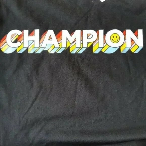 Champion Women Black Tshirt Size 2XL - Picture 5 of 7